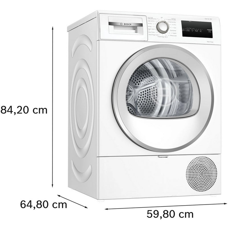 Bosch WTH85224GB Series 4 8kg Heat Pump Tumble Dryer White