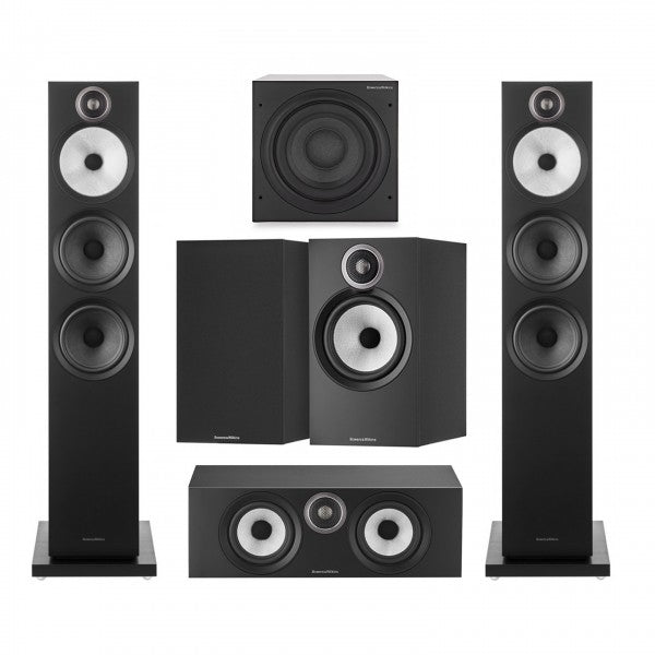 Bowers & Wilkins 603 & 606 S3 5.1 Surround Sound Speaker Package Black Black