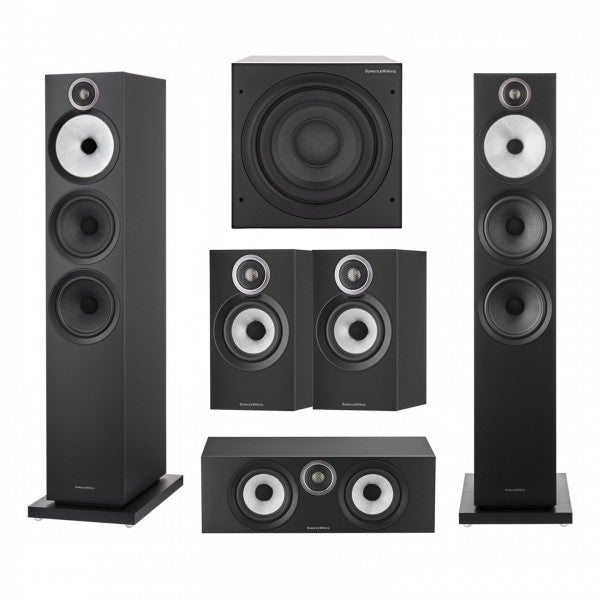 Bowers & Wilkins 603 & 607 S3 5.1 Surround Sound Speaker Package Black Black