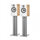 Bowers & Wilkins 606 S3 Bookshelf Speakers Oak with FS-600 S3 Silver Stands Oak
