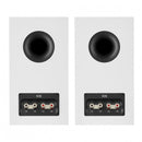 Bowers & Wilkins 606 S3 Bookshelf Speakers White with FS-600 S3 Silver Stands White