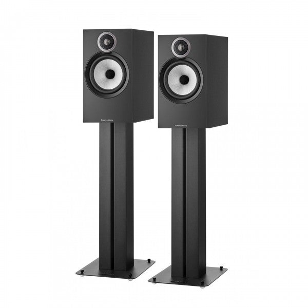 Bowers & Wilkins 606 S3 Bookshelf Speakers with FS-600 S3 Stands Black Black