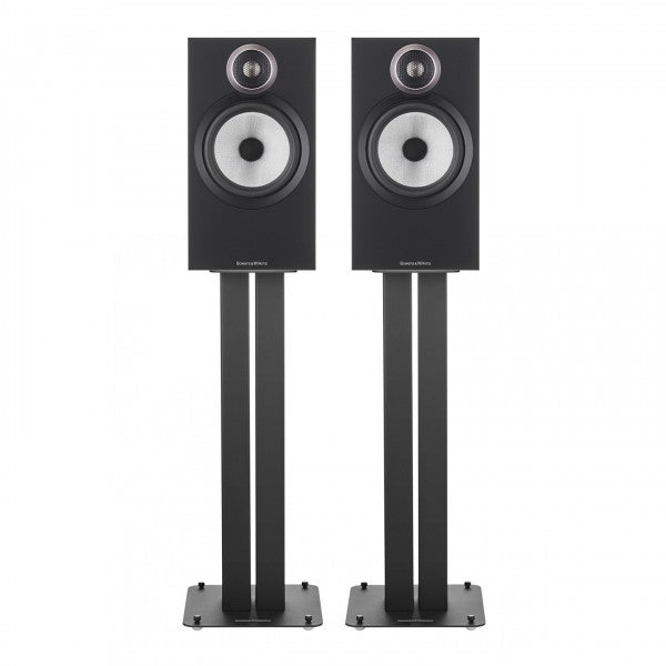 Bowers & Wilkins 606 S3 Bookshelf Speakers with FS-600 S3 Stands Black Black