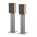 Bowers & Wilkins 607 S3 Bookshelf Speakers Oak with FS-600 S3 Silver Stands Oak
