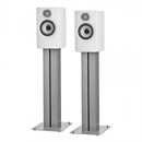 Bowers & Wilkins 607 S3 Bookshelf Speakers White with FS-600 S3 Silver Stands White