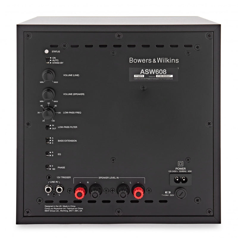 Bowers & Wilkins ASW608 Subwoofer Black Black