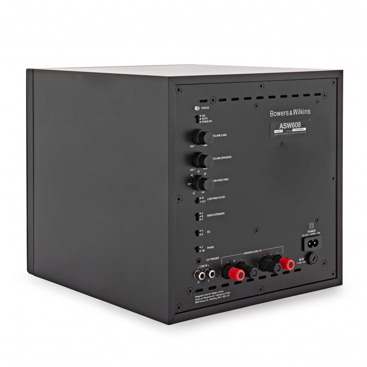 Bowers & Wilkins ASW608 Subwoofer Black Ex-Display Clearance