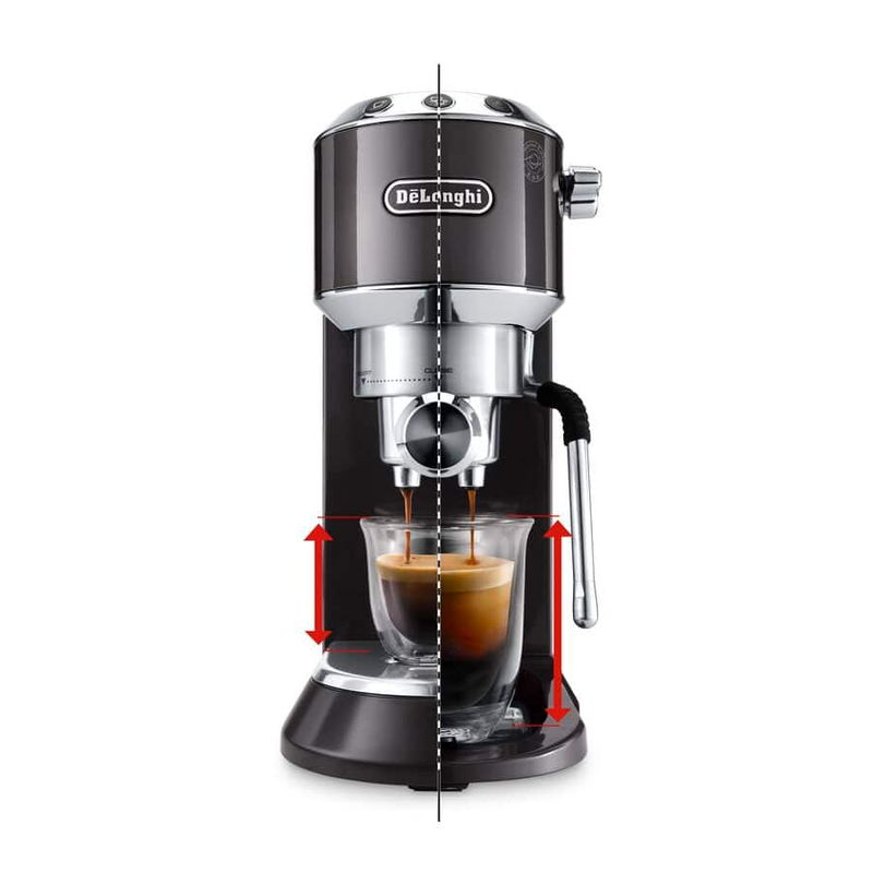 Delonghi EC885.GY Dedica Arte Manual Espresso Coffee maker with new milk frothing function Grey Gray