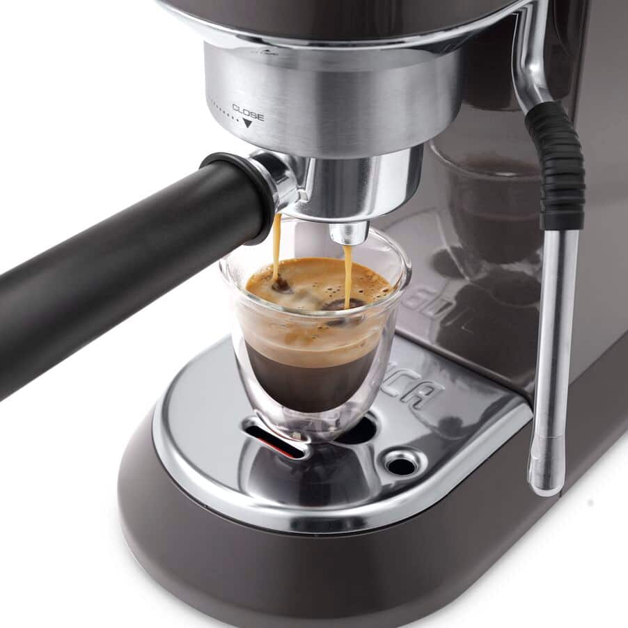 Delonghi EC885.GY Dedica Arte Manual Espresso Coffee maker with new milk frothing function Grey Gray