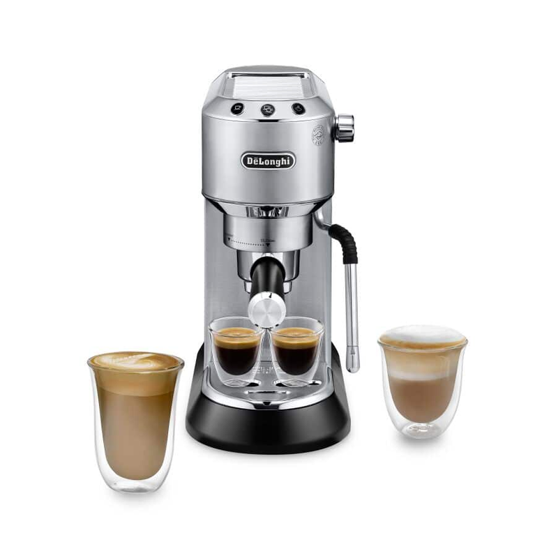 Delonghi EC885.M Dedica Arte Manual Espresso Coffee maker with new milk frothing function Silver Silver