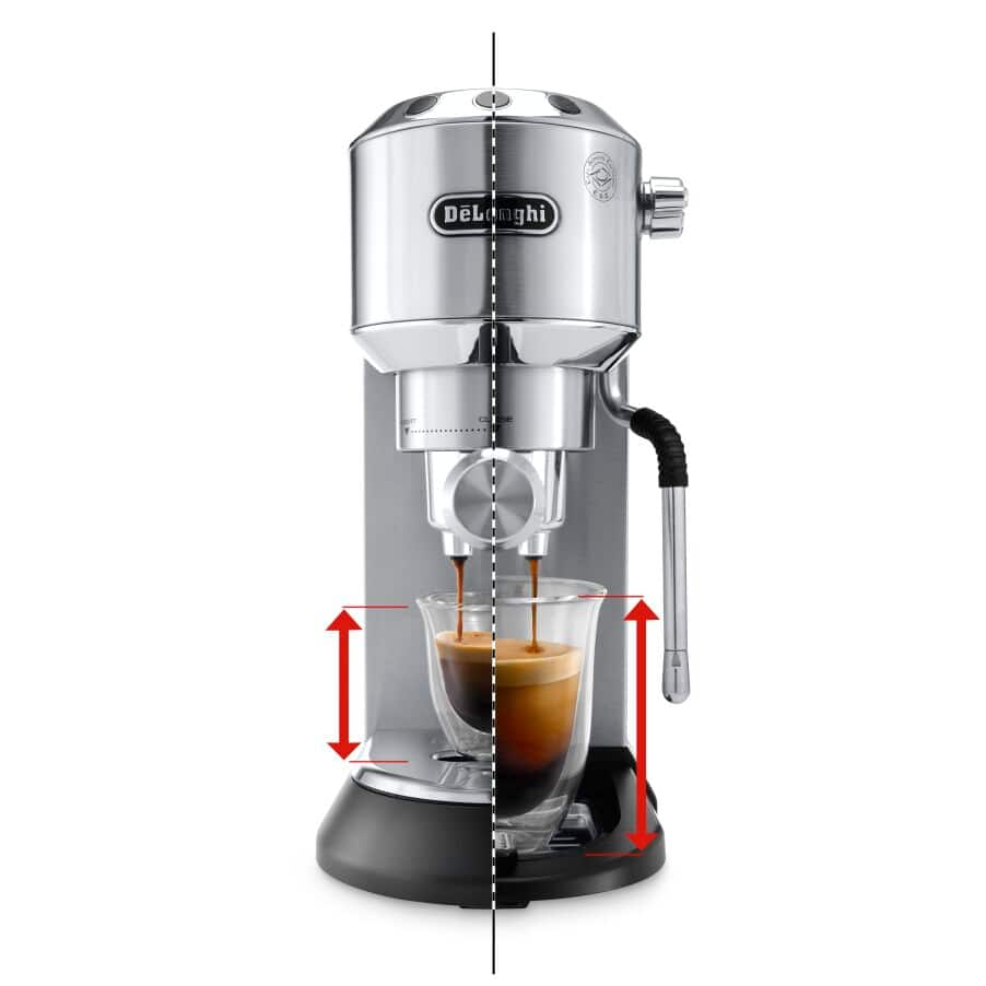 Delonghi EC885.M Dedica Arte Manual Espresso Coffee maker with new milk frothing function Silver Silver