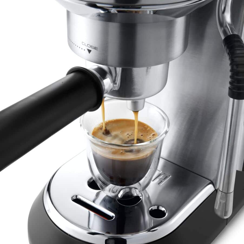 Delonghi EC885.M Dedica Arte Manual Espresso Coffee maker with new milk frothing function Silver Silver