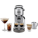 Delonghi EC890.M Dedica Duo with Advanced Milk Steam Wand Manual Espresso Machine Silver Silver