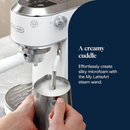 DeLonghi EC890.W Dedica Duo Manual Espresso Coffee Machine with Milk Frother White