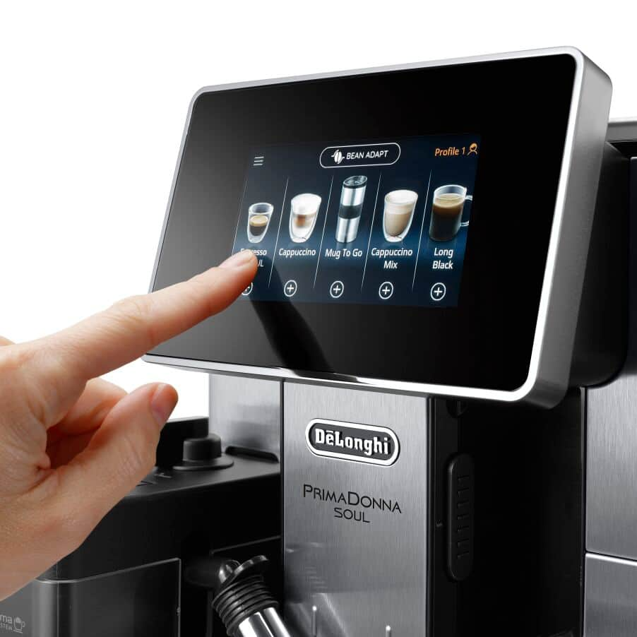 DeLonghi ECAM610.75.M Primadonna Soul Fully Automatic Bean to Cup Coffee Machine Black Silver