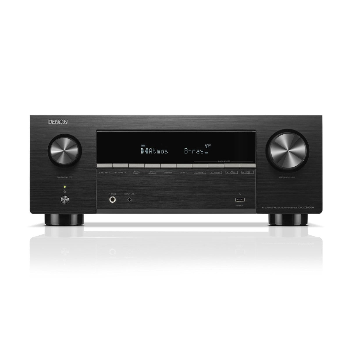Denon AVC-X3900H 9.4 Ch. 8K Dolby Atmos AV Amplifier with Wharfedale DX3 HCP 7.1 Black Speaker Package