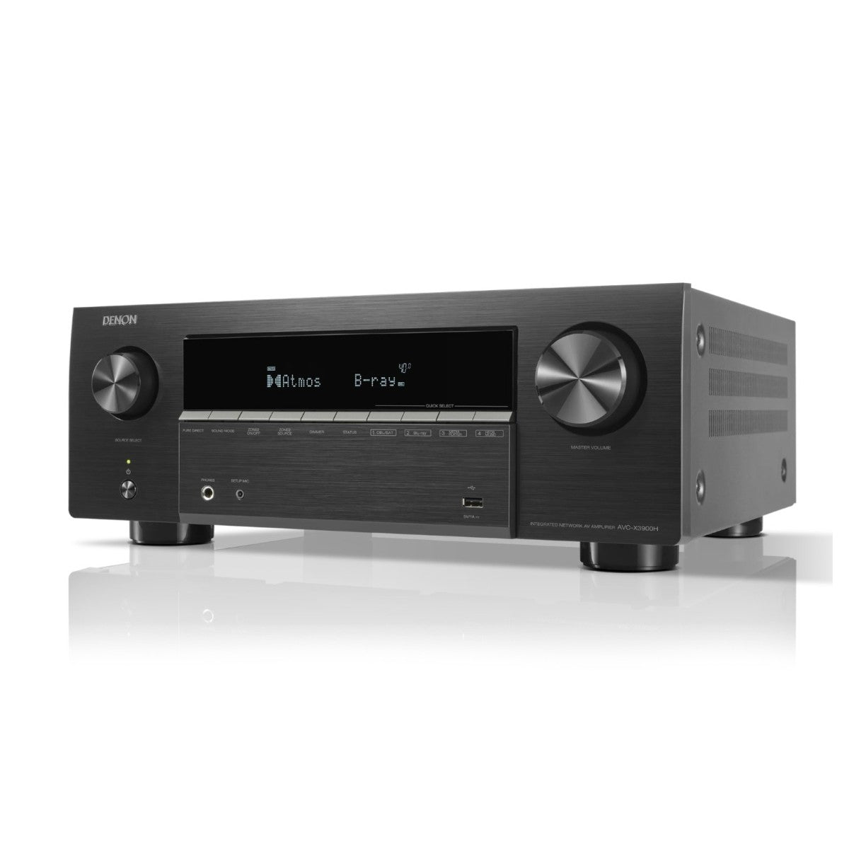 Denon AVC-X3900H 9.4 Ch. 8K Dolby Atmos AV Amplifier with Wharfedale DX3 HCP 5.1 Black Speaker Package