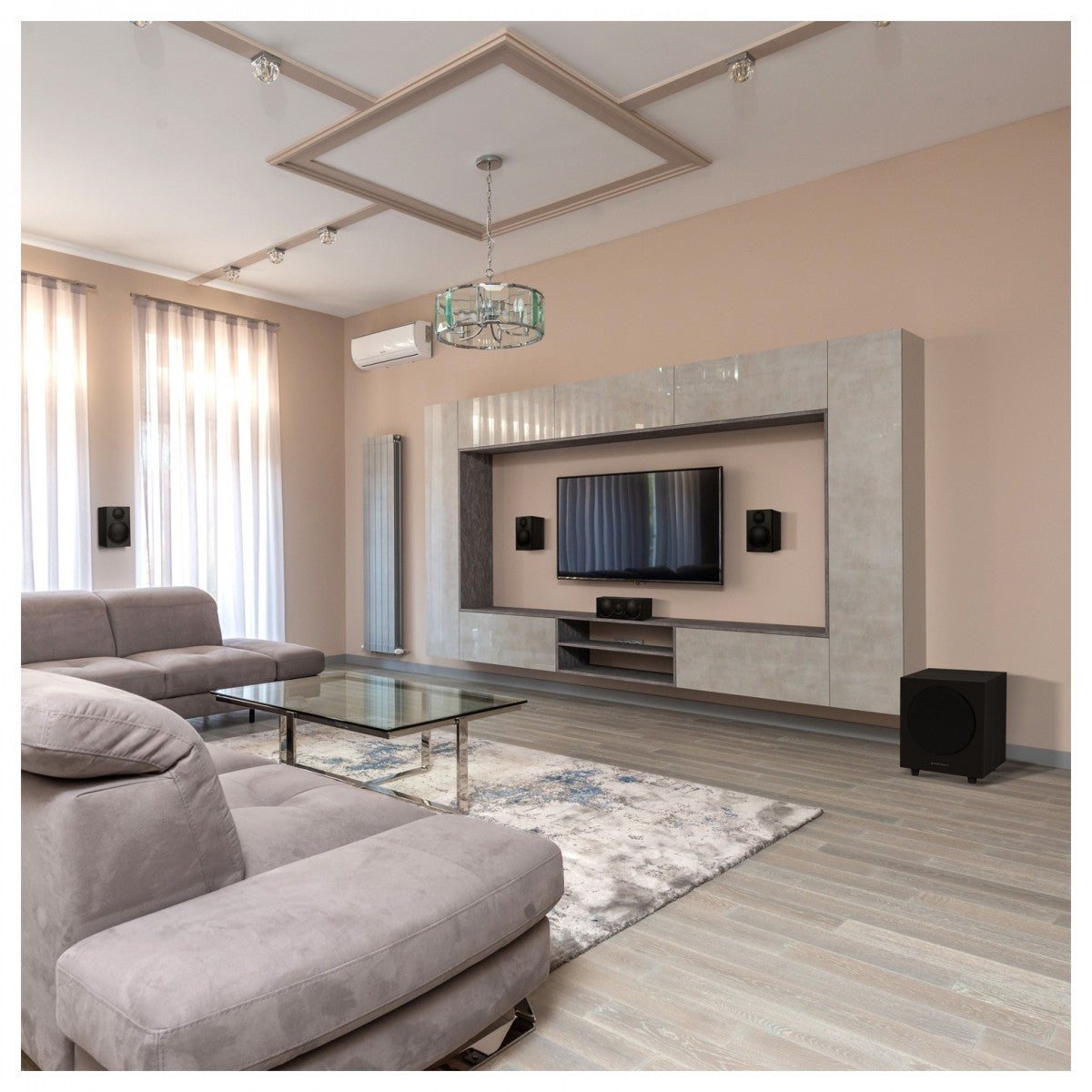 Denon AVR-X2900H DAB 7.2 Ch. 8K Dolby Atmos AV Receiver with Wharfedale DX3 HCP 5.1 Black Speaker Package