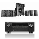 Denon AVR-X2900H DAB 7.2 Ch. 8K Dolby Atmos AV Receiver with Wharfedale DX3 HCP 7.1 Black Speaker Package