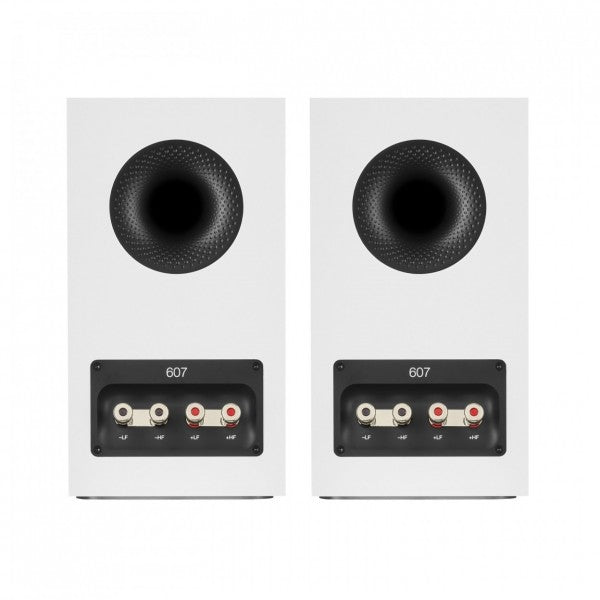 Denon AVRS670H 5.2 Ch 8K AV Receiver with Bowers and Wilkins 606 and 607 S3 5.1 Surround Sound Speaker Package White White