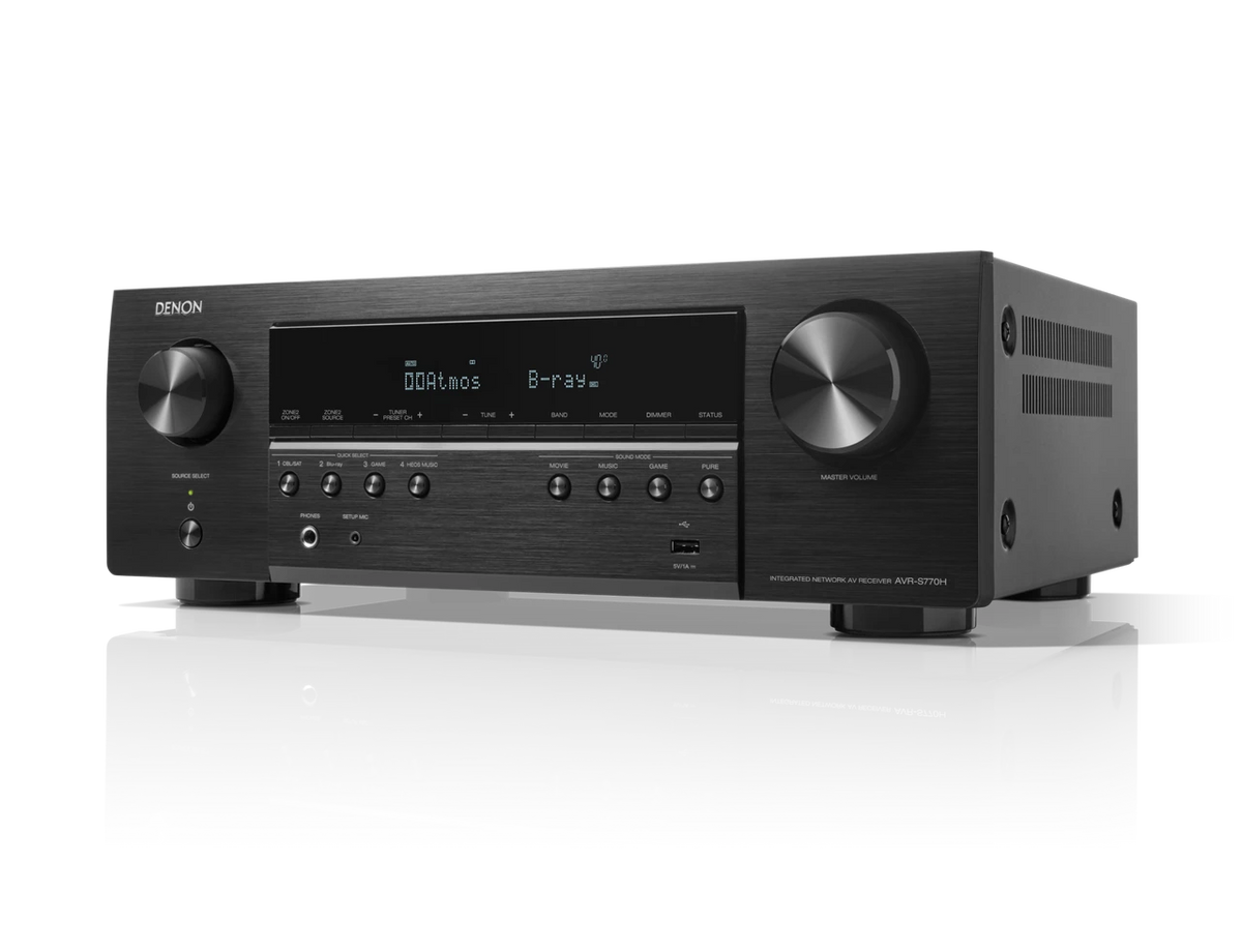 DENON AVRS770H 7.2 Ch 75W 8K AV Receiver With HEOS Built In Black