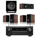 Denon AVRS970H 8K 7.2 Ch Dolby Atmos AV Receiver Black with Wharfedale Diamond 12.1i HCP 5.1 Speaker Package Walnut Walnut