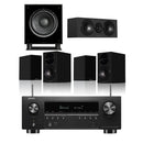 Denon AVRS970H 8K 7.2 Ch Dolby Atmos AV Receiver with Wharfedale Diamond 12.1i HCP 5.1 Speaker Package - Black Black