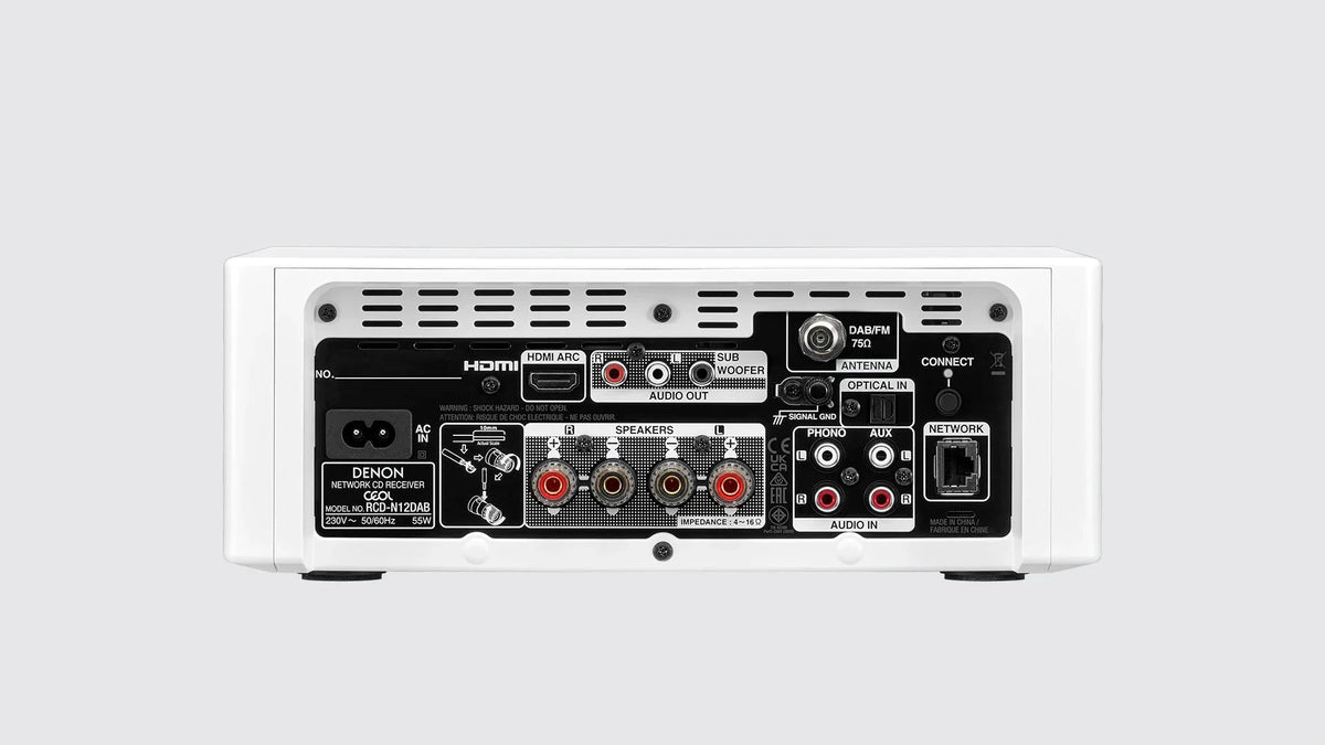 Denon CEOL N12 DAB DAB+ Receiver With SCN10 Speakers Bundle White White