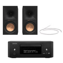 Denon CEOL RCD-N12 DAB+ Hi-Fi System with Klipsch R-60M Bookshelf Speakers Pair Black HiFi Package