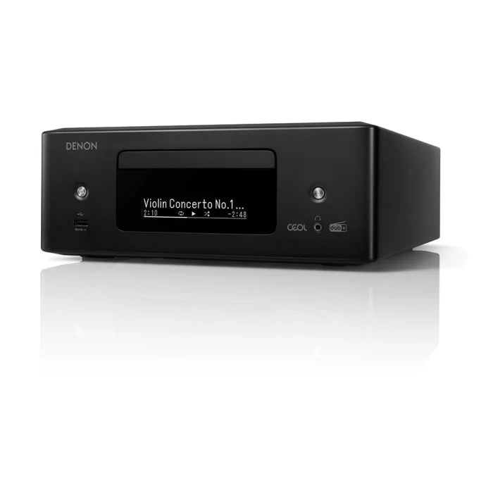 Denon CEOL RCD-N12 DAB+ Hi-Fi System with Klipsch R-60M Bookshelf Speakers Pair Black HiFi Package