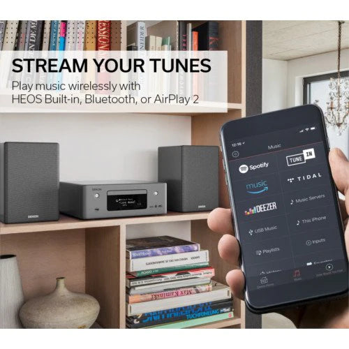 Denon CEOL RCDN11DAB DAB+ HiFi Network System Grey Ex-Display Clearance