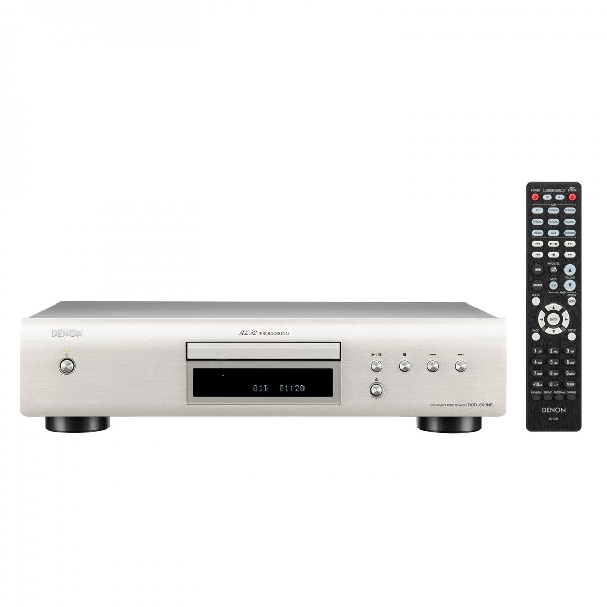 Denon PMA-600NE Amp & DCD-600NE CD Player Silver with Wharfedale Diamond 12.3i Floorstanding Speakers Grey Hi-Fi Bundle