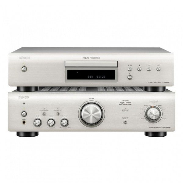 Denon PMA600NE Amp & DCD600NE CD Player Hi-Fi Package Silver Silver