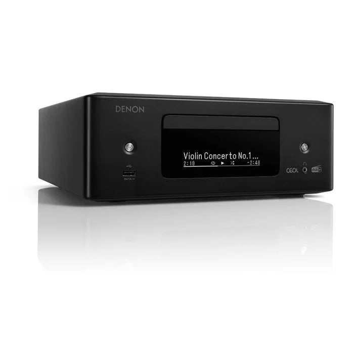 Denon RCD-N12 Mini All-In-One Hi-Fi System with CD Player & Radio with HEOS Built-in Black Ex-Display Clearance