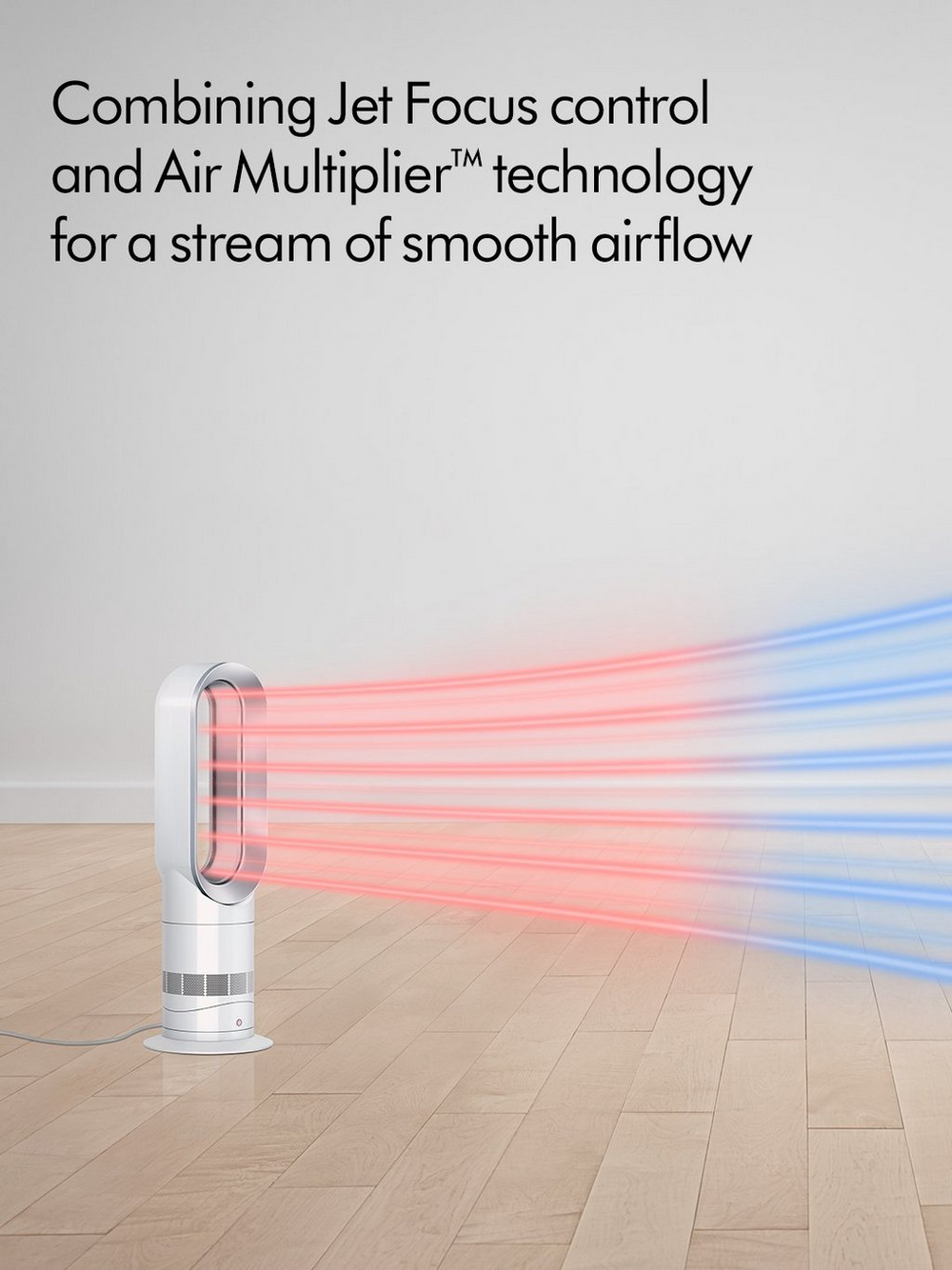 Dyson AM09 Hot + Cool™  Jet Focus Fan Heater White Nickel White