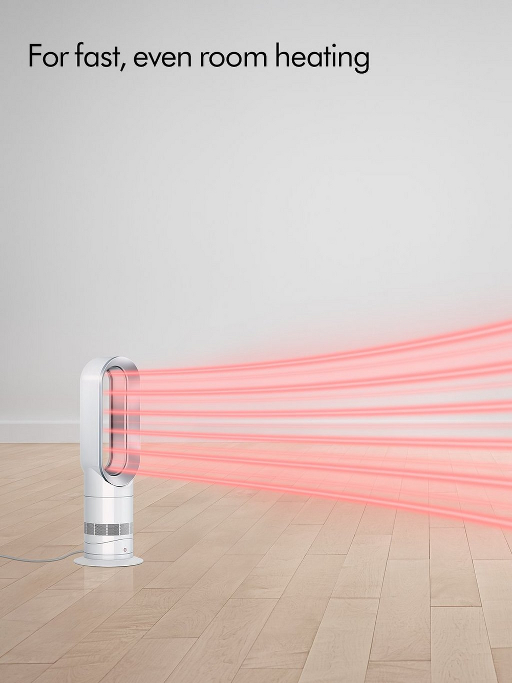 Dyson AM09 Hot + Cool™  Jet Focus Fan Heater White Nickel White