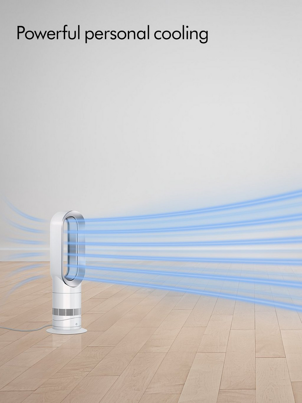Dyson AM09 Hot + Cool™  Jet Focus Fan Heater White Nickel White