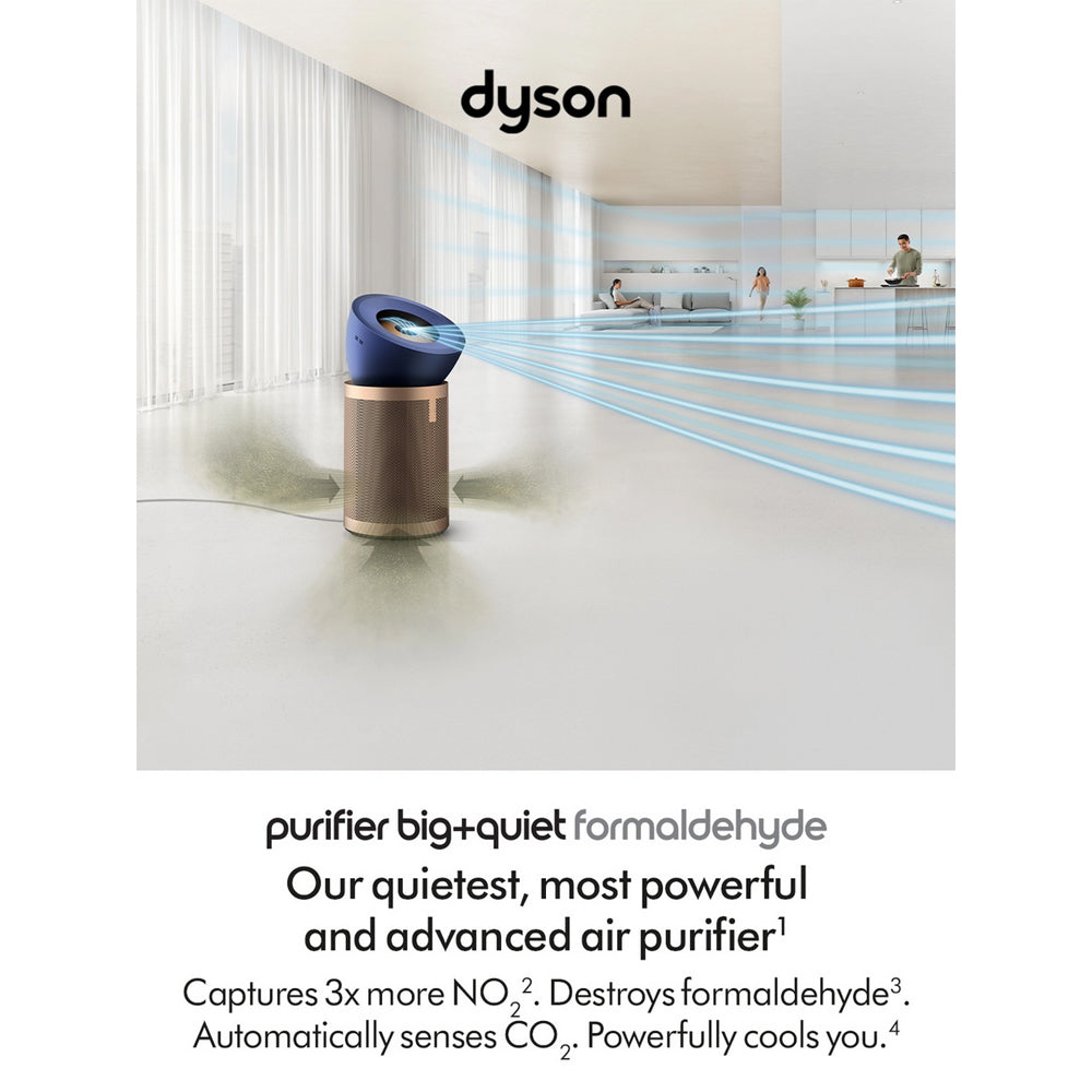 Dyson Big+Quiet Formaldehyde BP04 Purifying Fan Air Purifier Prussian Blue/Gold - Clearance