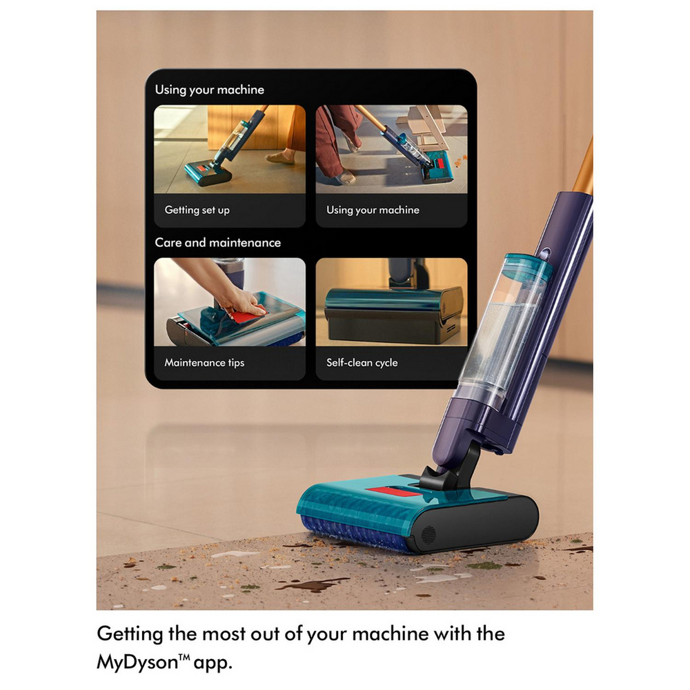 Dyson Clean+Wash Cordless Hygiene Hard Floor Cleaner 45 Minutes Run Time Gold Blue
