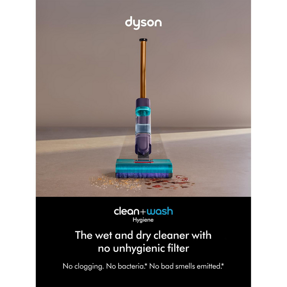 Dyson Clean+Wash Cordless Hygiene Hard Floor Cleaner 45 Minutes Run Time Gold Blue