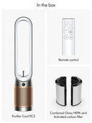 Dyson Find+Follow Purifier Cool PC3 Purifying Fan (TP14) - White/Gold