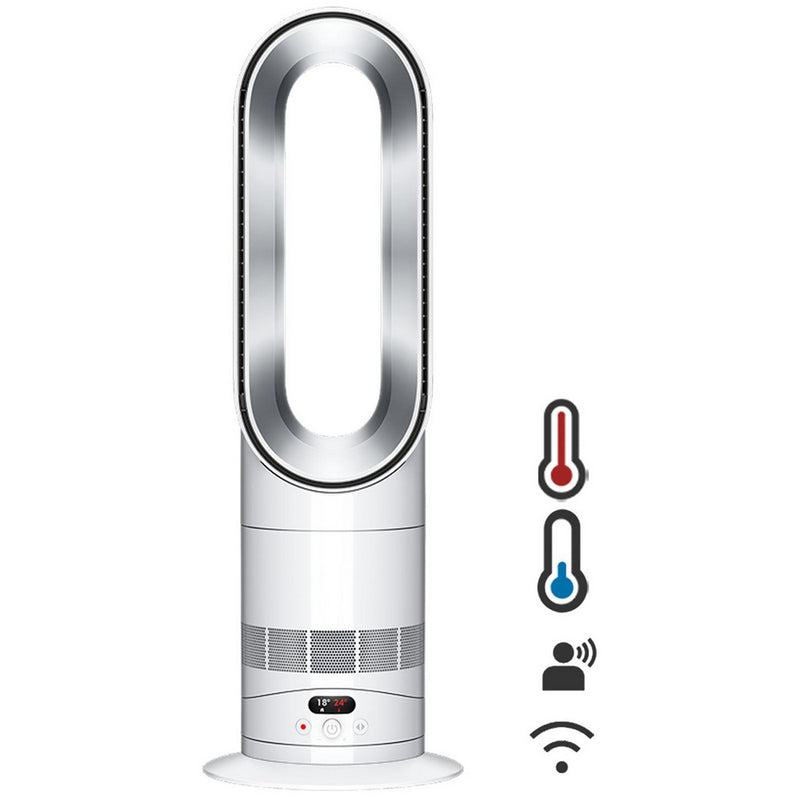 Dyson HF1 Hot+Cool Remote Link Pre-heat heater and Cooling Fan White Nickel Open Box Clearance