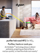 Dyson Purifier Hot+Cool HP2 De-NOx Purifying Fan Heater (HP12) - White/Gold