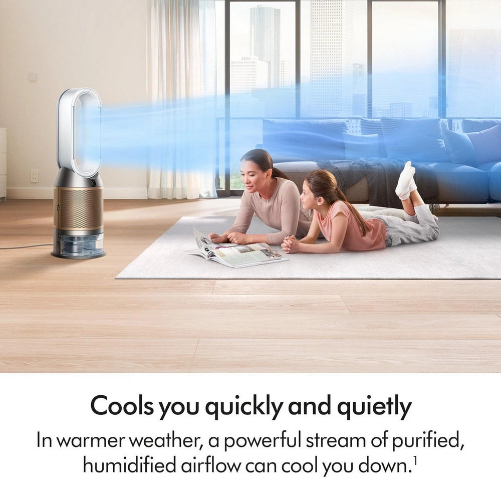 Dyson Purifier Humidify+Cool PH2 De-NOx Purifying Humidifying Fan (White/Gold) - Clearance