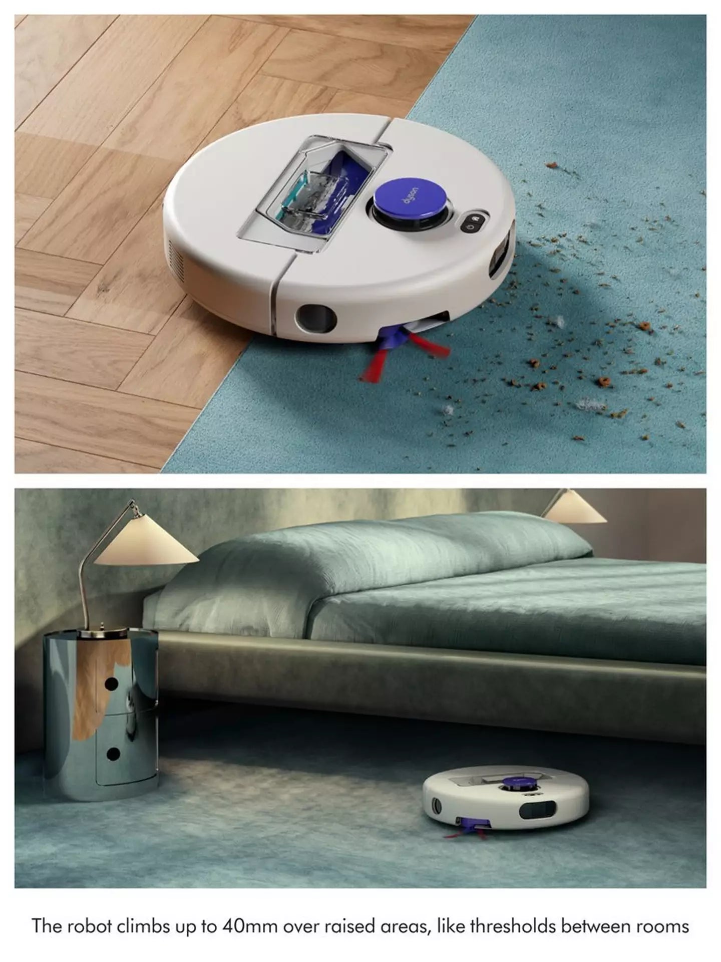 Dyson R1 Nurovi Dry Robot Vacuum Cleaner - Light Grey/Vinca Blue