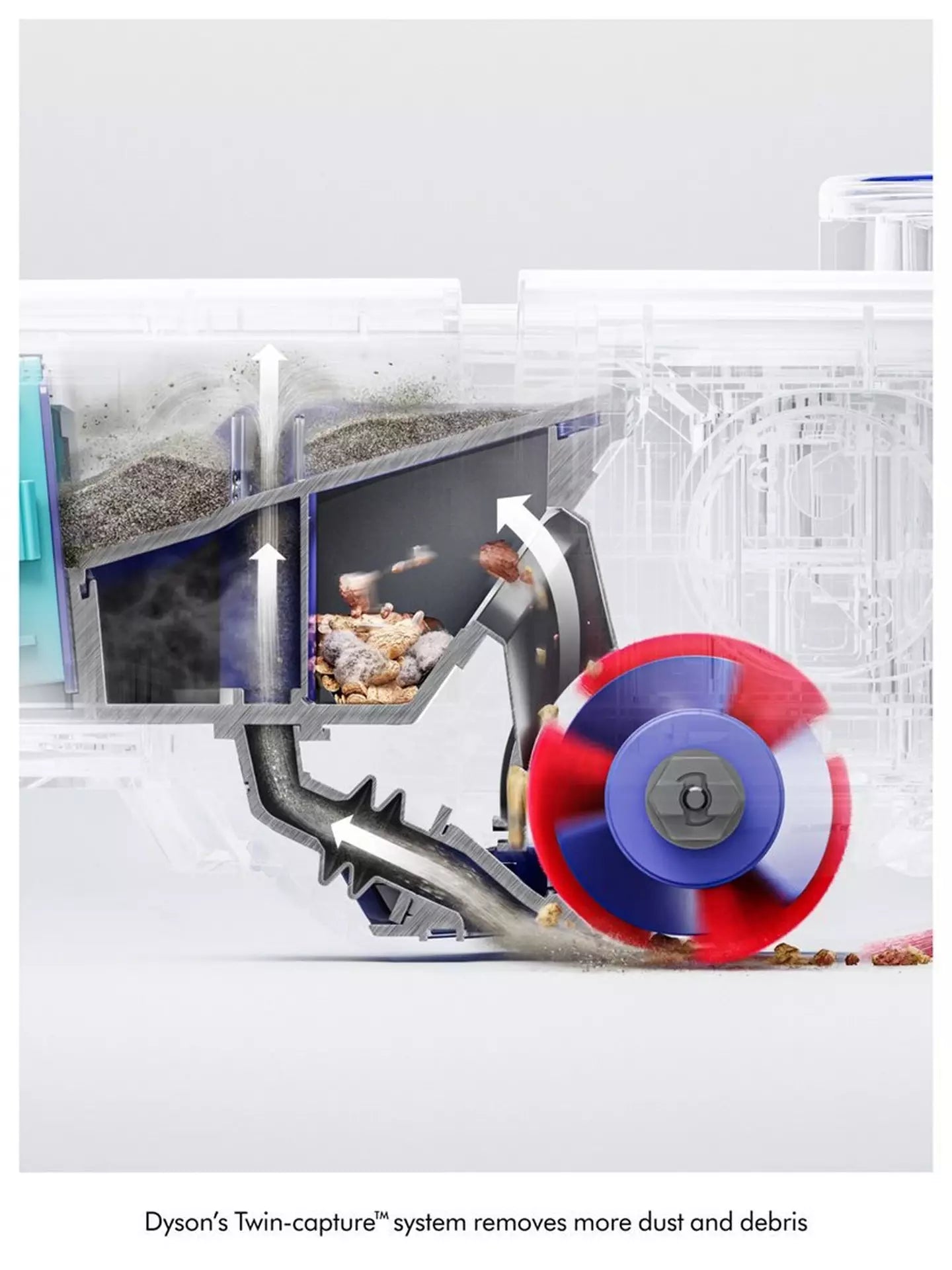 Dyson R1 Nurovi Dry Robot Vacuum Cleaner - Light Grey/Vinca Blue