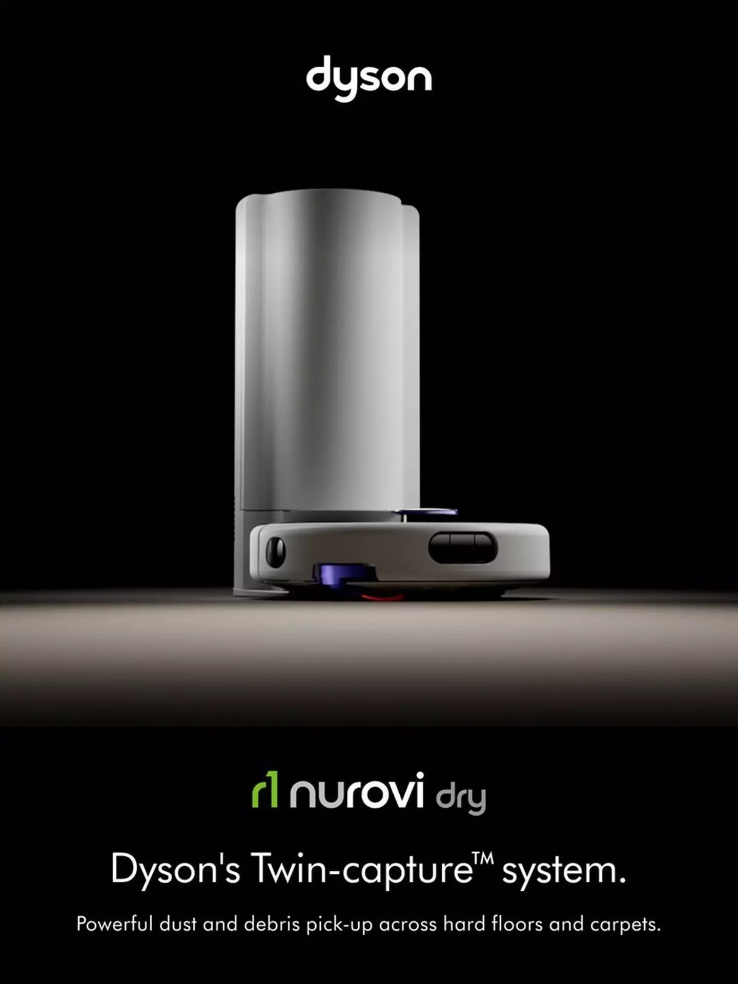 Dyson R1 Nurovi Dry Robot Vacuum Cleaner - Light Grey/Vinca Blue