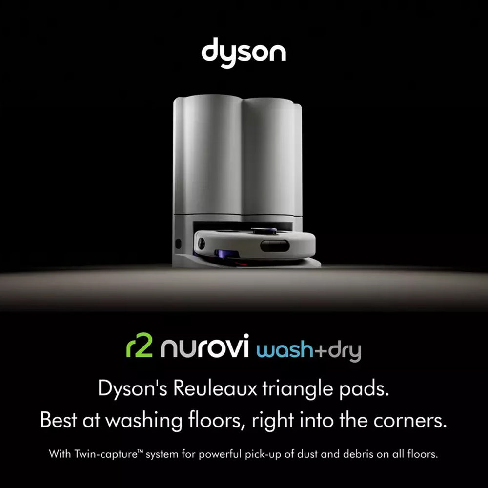 Dyson R2 Nurovi Wash+Dry Robot Vacuum Cleaner and Mop with Self Empty Station - Silver/Vinca Blue