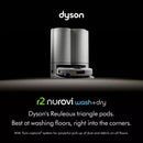 Dyson R2 Nurovi Wash+Dry Robot Vacuum Cleaner and Mop with Self Empty Station - Silver/Vinca Blue