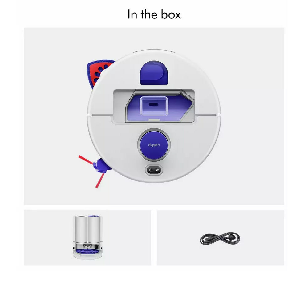 Dyson R2 Nurovi Wash+Dry Robot Vacuum Cleaner and Mop with Self Empty Station - Silver/Vinca Blue